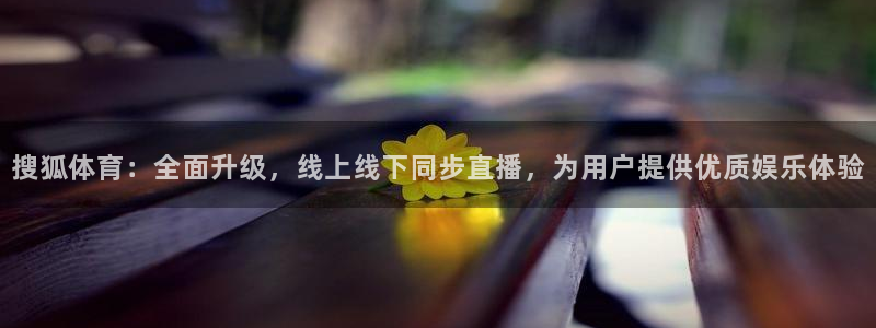360足球直播软件：搜狐体育：全面升级，线上线下同步直播，为用户提供优质娱乐体验